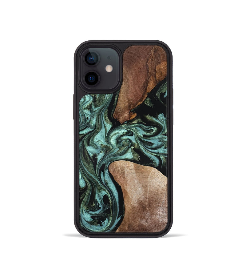 iPhone 12 mini Wood Phone Case - Hanna (Green, 819575)