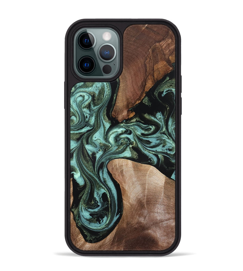 iPhone 12 Pro Max Wood Phone Case - Hanna (Green, 819575)