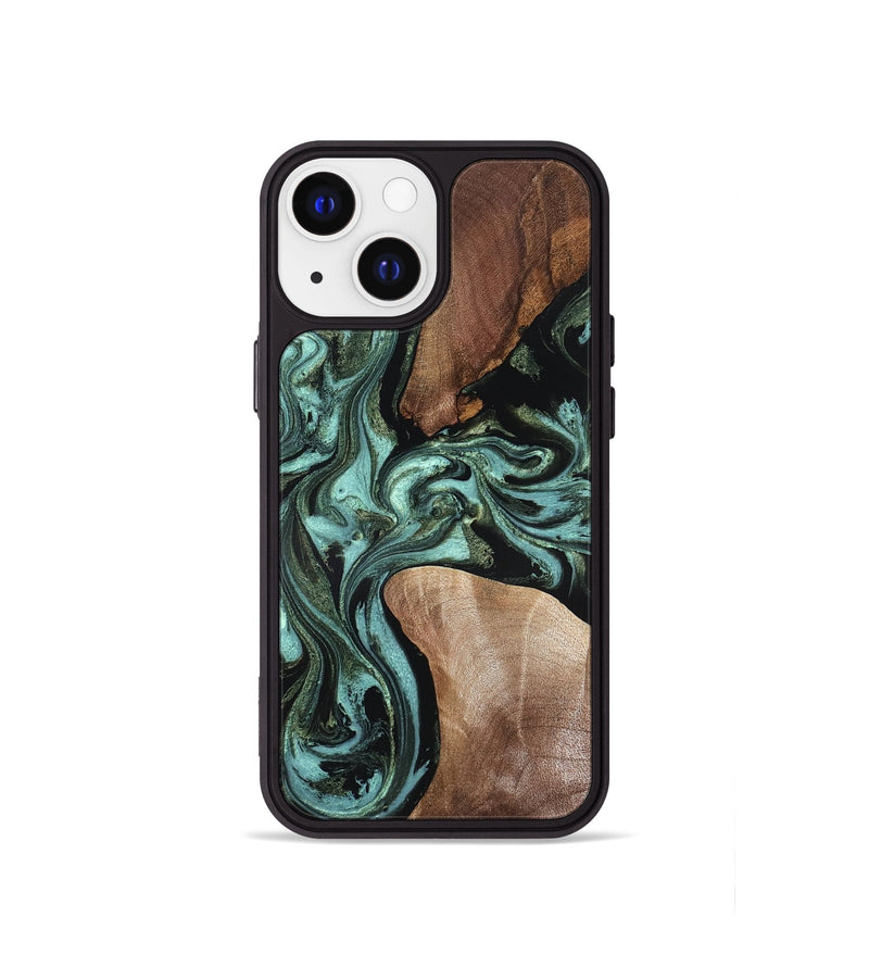 iPhone 13 mini Wood Phone Case - Hanna (Green, 819575)