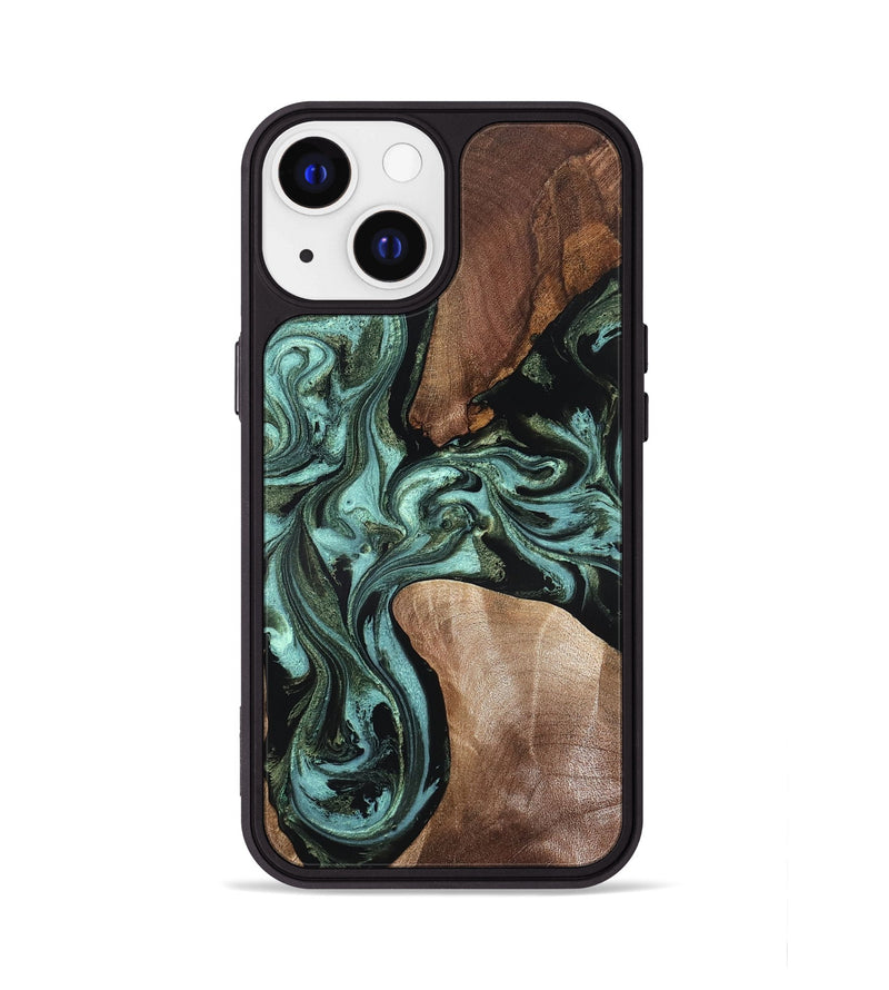 iPhone 13 Wood Phone Case - Hanna (Green, 819575)