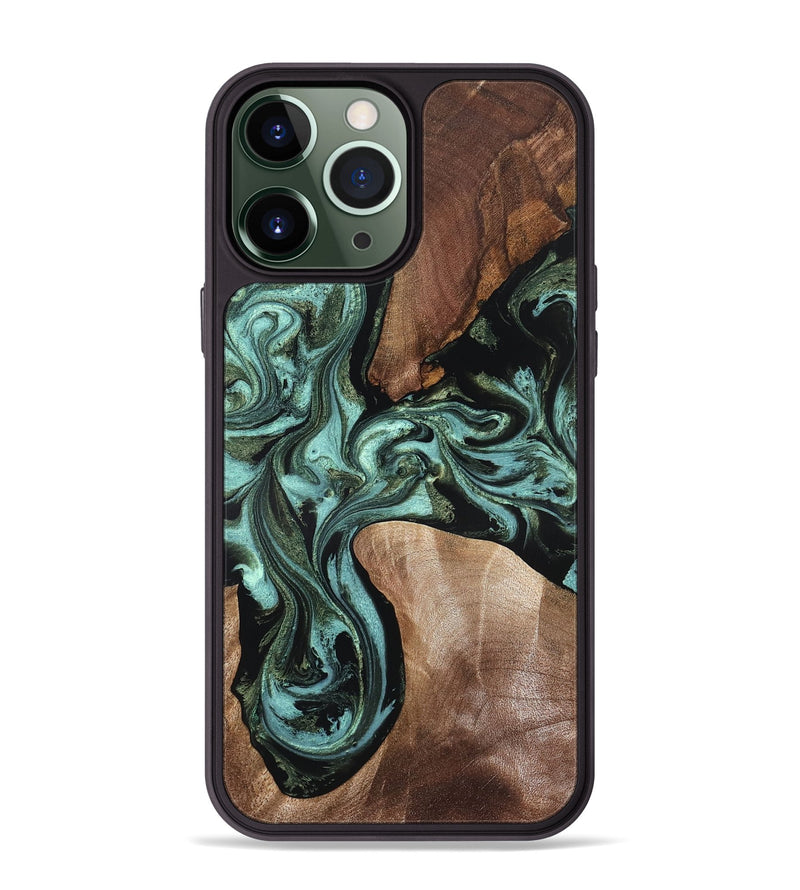 iPhone 13 Pro Max Wood Phone Case - Hanna (Green, 819575)