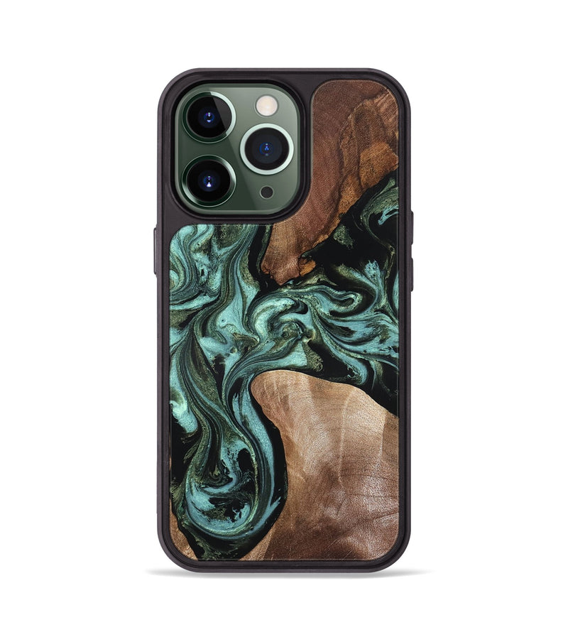iPhone 13 Pro Wood Phone Case - Hanna (Green, 819575)