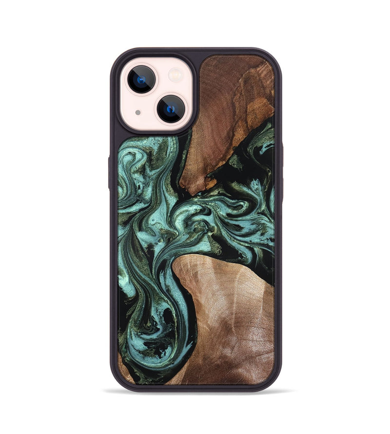 iPhone 14 Wood Phone Case - Hanna (Green, 819575)