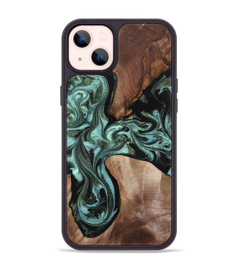 iPhone 14 Plus Wood Phone Case - Hanna (Green, 819575)