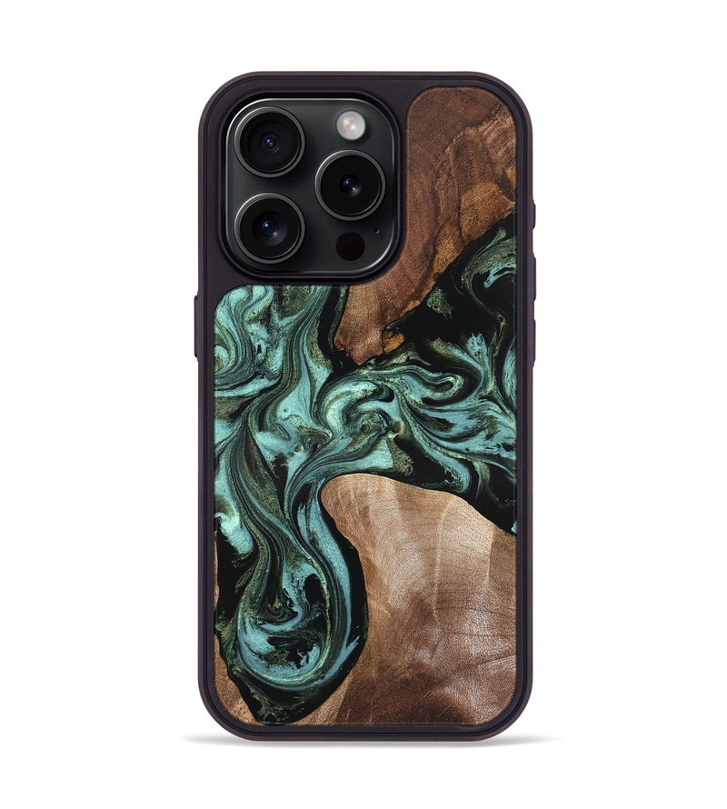 iPhone 15 Pro Wood Phone Case - Hanna (Green, 819575)
