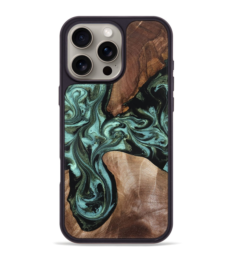 iPhone 16 Pro Max Wood Phone Case - Hanna (Green, 819575)