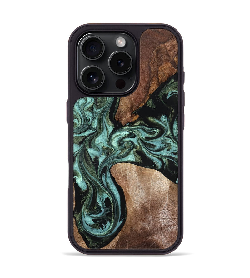 iPhone 16 Pro Wood Phone Case - Hanna (Green, 819575)