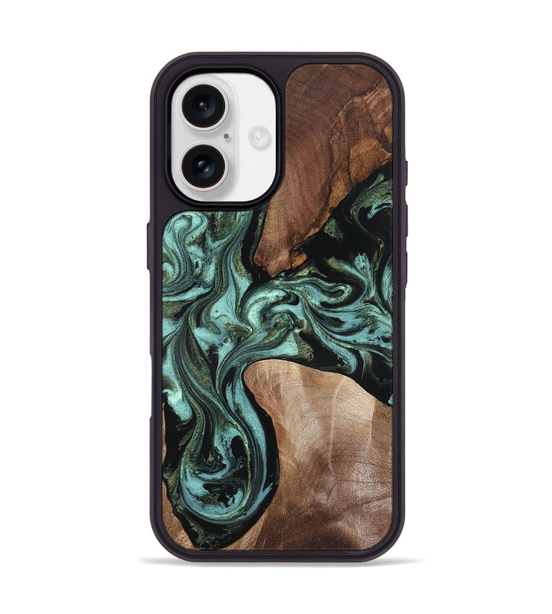 iPhone 17 Wood Phone Case - Hanna (Green, 819575)