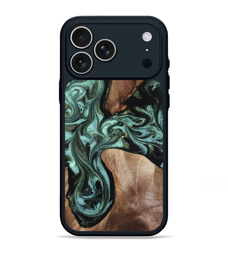 iPhone 17 Pro Max Wood Phone Case - Hanna (Green, 819575)