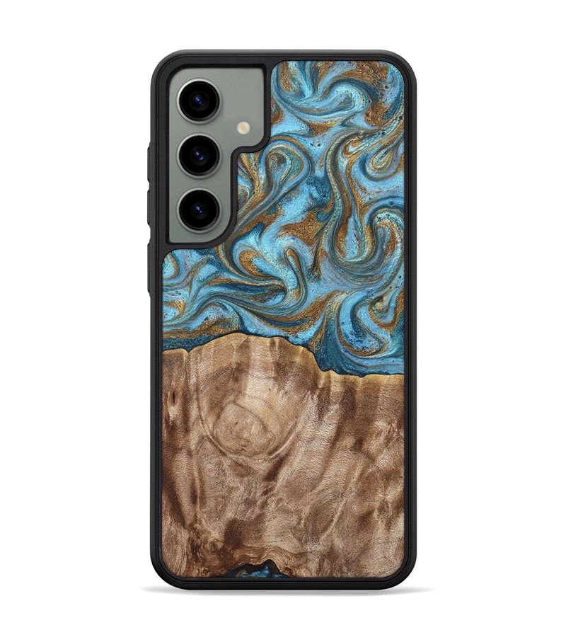 Galaxy S24 Plus Wood Phone Case - Kinley (Teal & Gold, 819581)