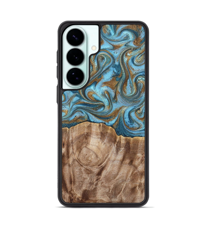 Galaxy S26 Plus Wood Phone Case - Kinley (Teal & Gold, 819581)