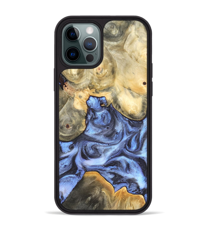 iPhone 12 Pro Max Wood Phone Case - Delores (Blue, 819587)