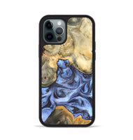 iPhone 12 Pro Wood Phone Case - Delores (Blue, 819587)