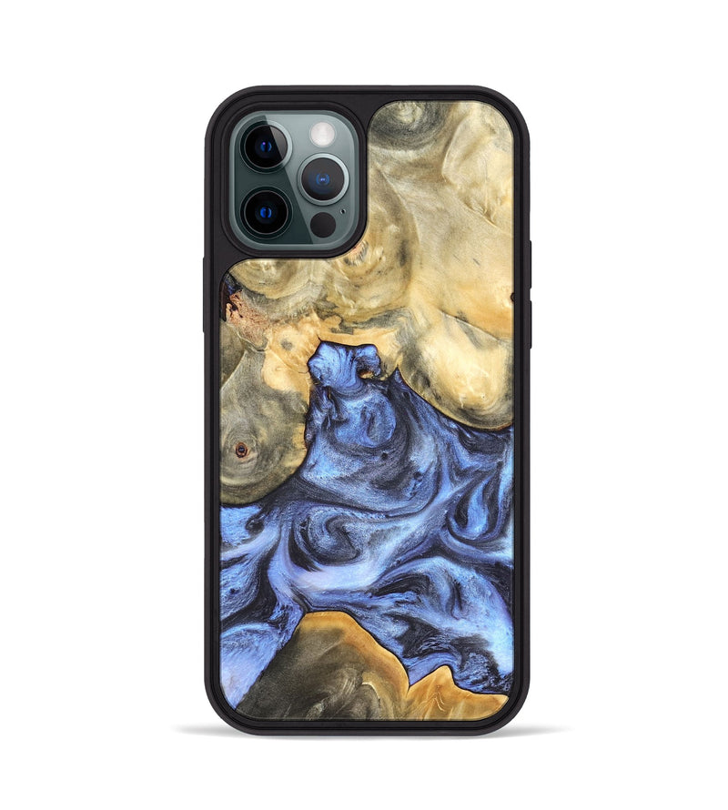 iPhone 12 Pro Wood Phone Case - Delores (Blue, 819587)