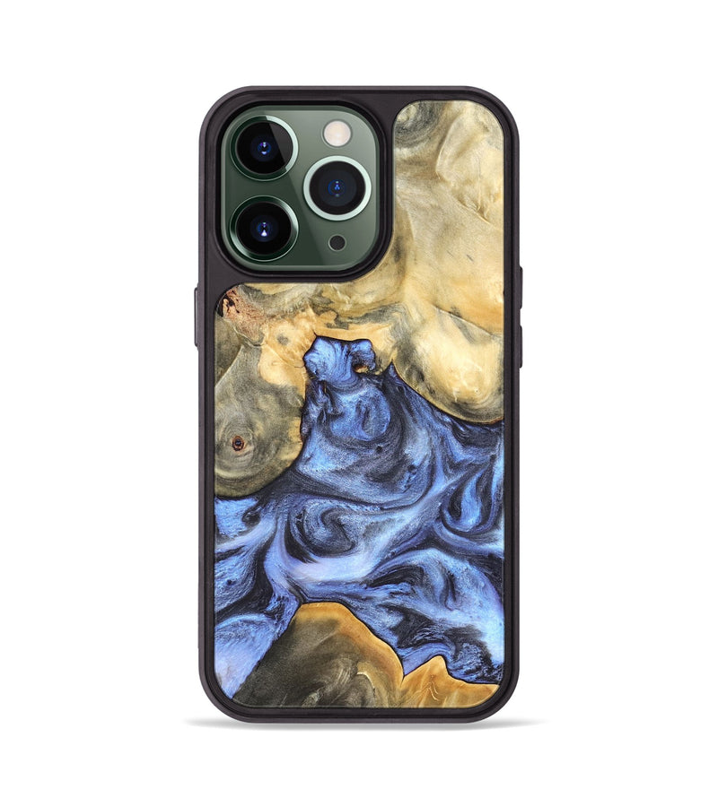 iPhone 13 Pro Wood Phone Case - Delores (Blue, 819587)