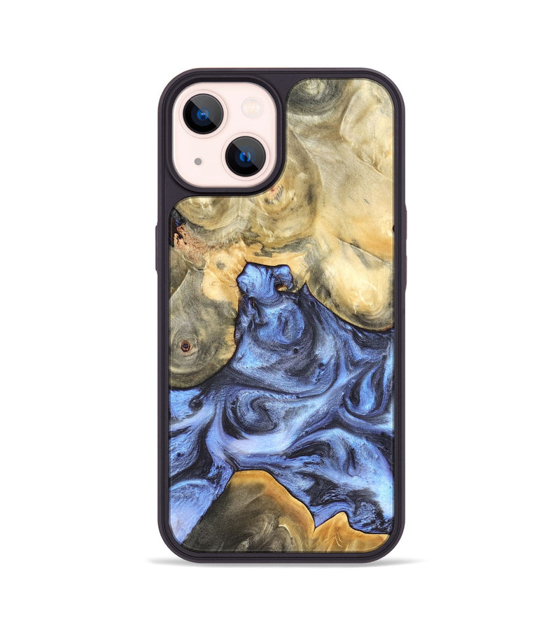 iPhone 14 Wood Phone Case - Delores (Blue, 819587)