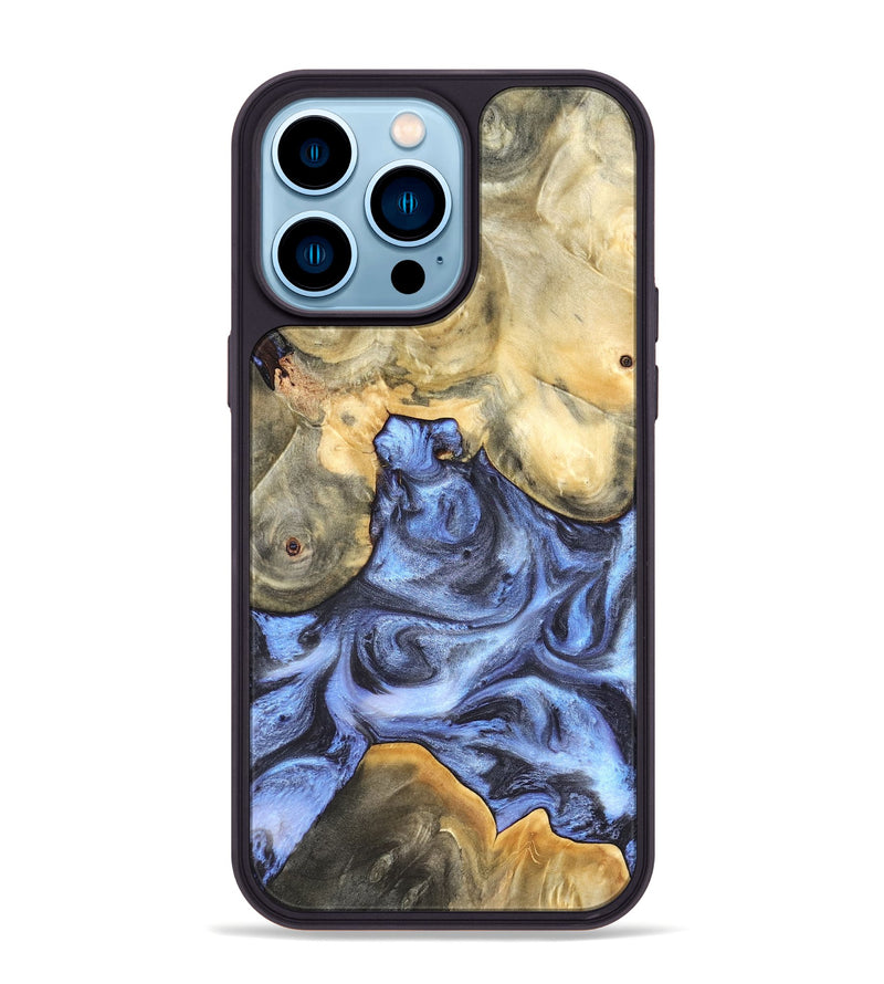 iPhone 14 Pro Max Wood Phone Case - Delores (Blue, 819587)