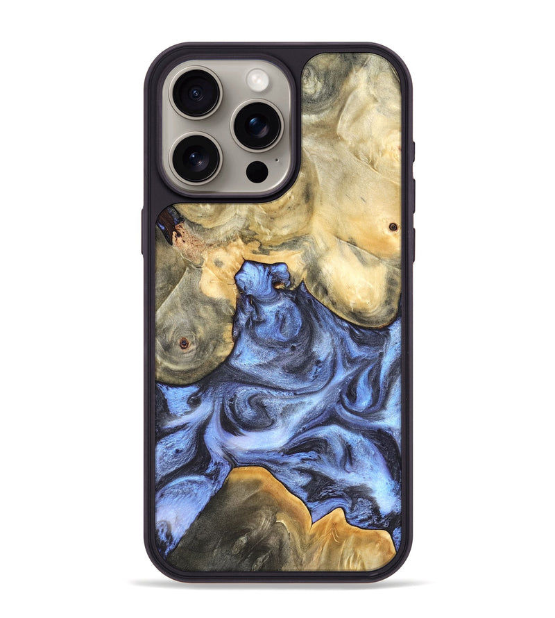 iPhone 15 Pro Max Wood Phone Case - Delores (Blue, 819587)