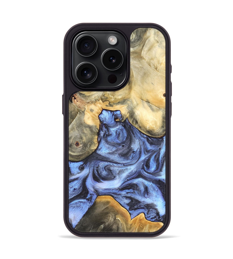 iPhone 15 Pro Wood Phone Case - Delores (Blue, 819587)