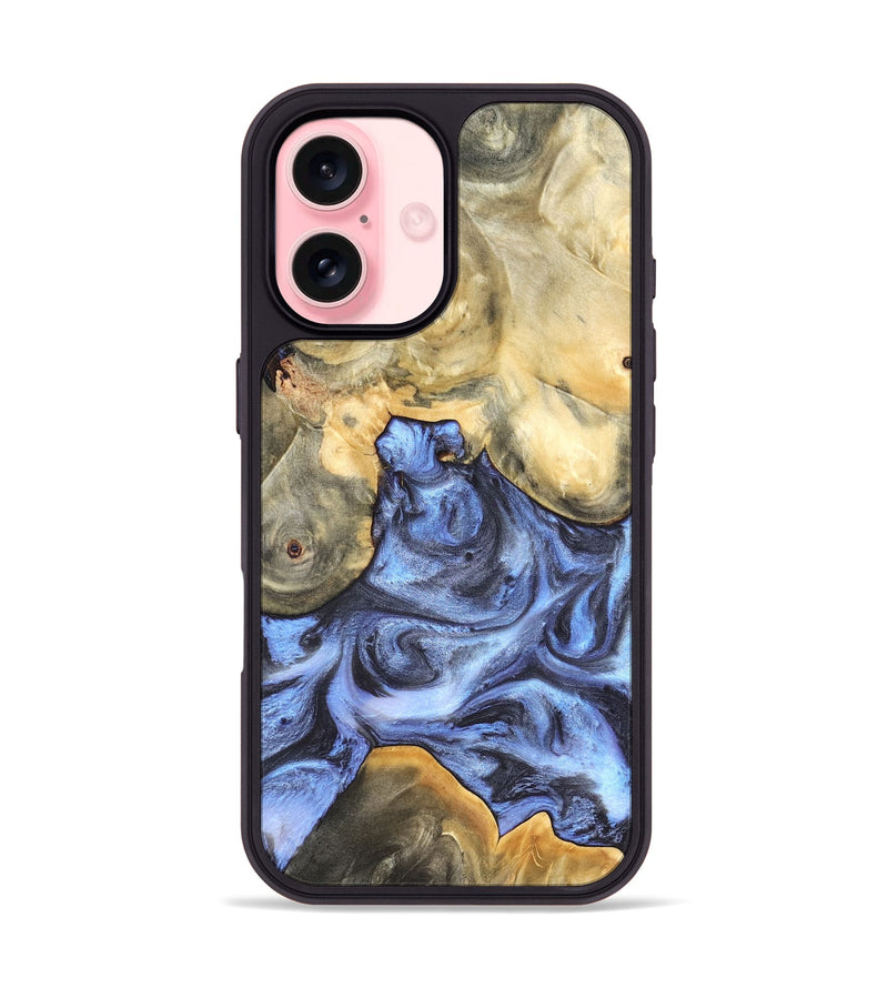 iPhone 16 Wood Phone Case - Delores (Blue, 819587)