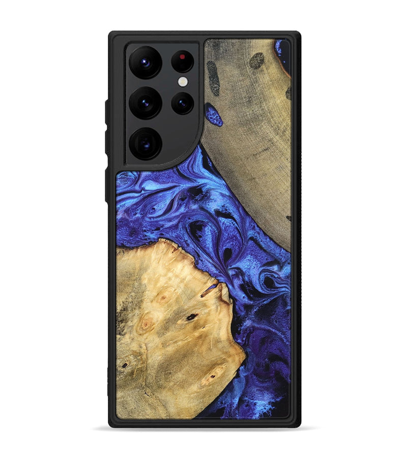 Galaxy S22 Ultra Wood Phone Case - Olive (Blue, 819588)