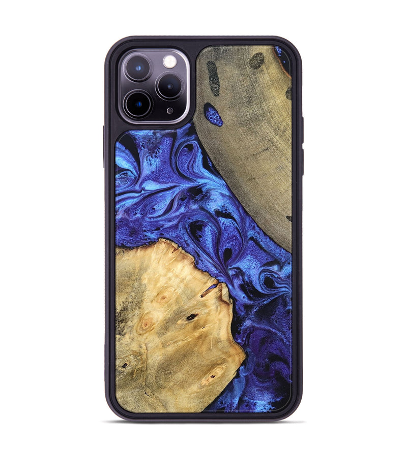 iPhone 11 Pro Max Wood Phone Case - Olive (Blue, 819588)