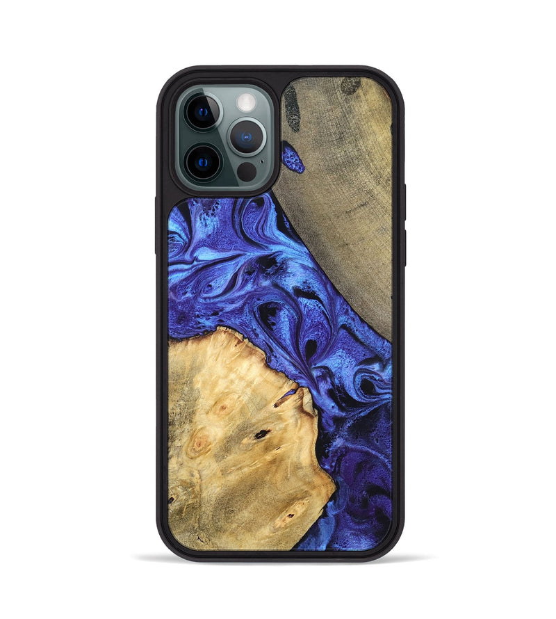 iPhone 12 Pro Wood Phone Case - Olive (Blue, 819588)