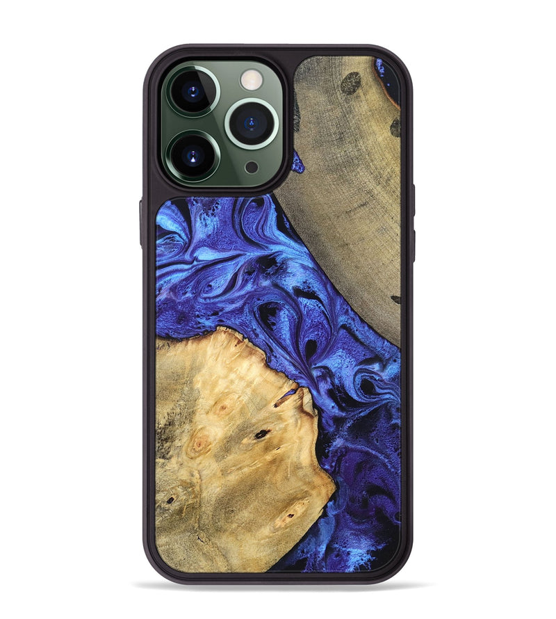 iPhone 13 Pro Max Wood Phone Case - Olive (Blue, 819588)