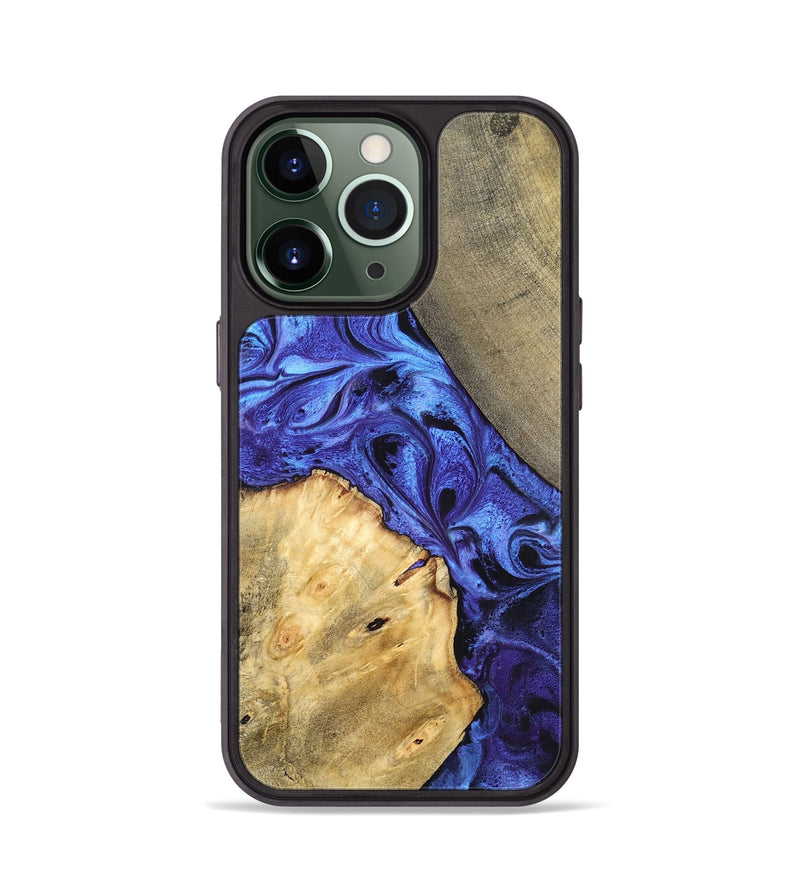 iPhone 13 Pro Wood Phone Case - Olive (Blue, 819588)