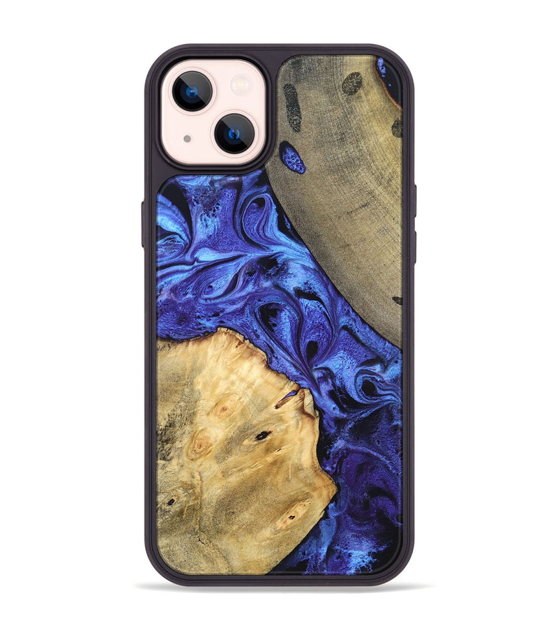 iPhone 14 Plus Wood Phone Case - Olive (Blue, 819588)