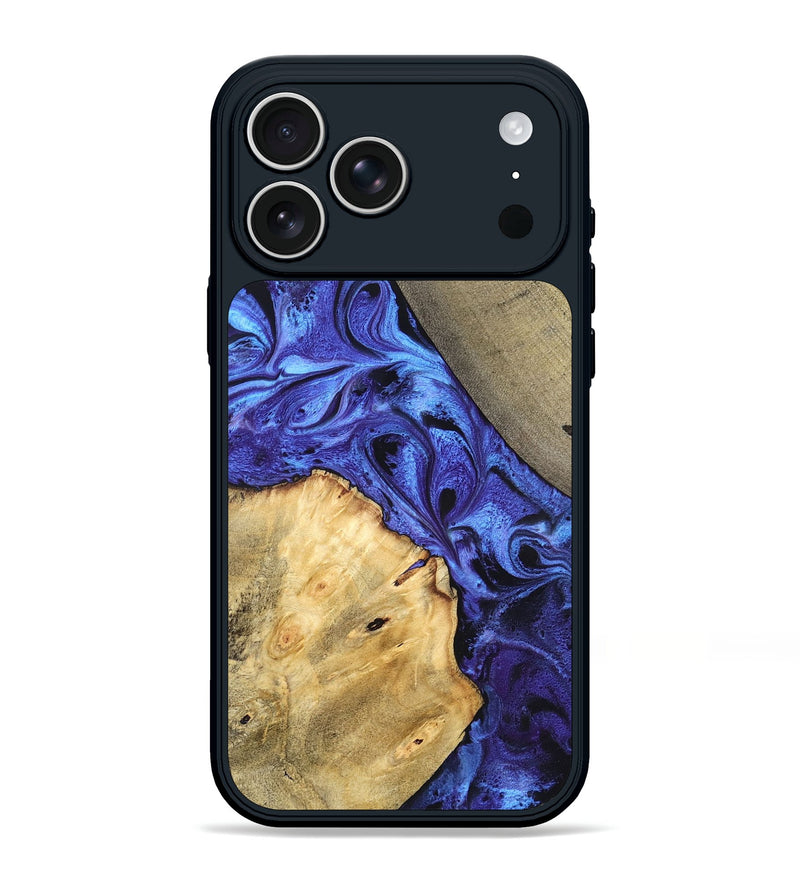 iPhone 17 Pro Max Wood Phone Case - Olive (Blue, 819588)