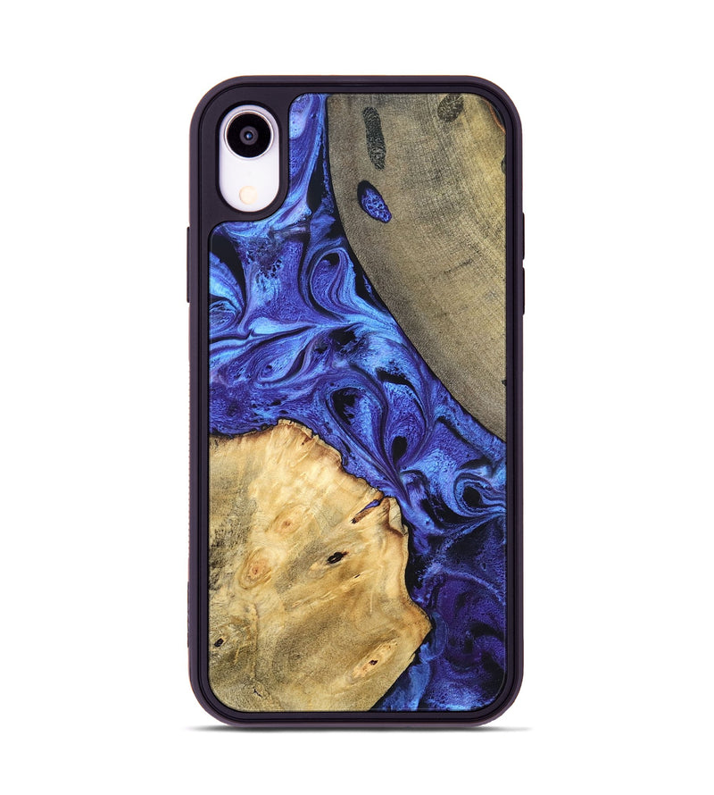 iPhone Xr Wood Phone Case - Olive (Blue, 819588)