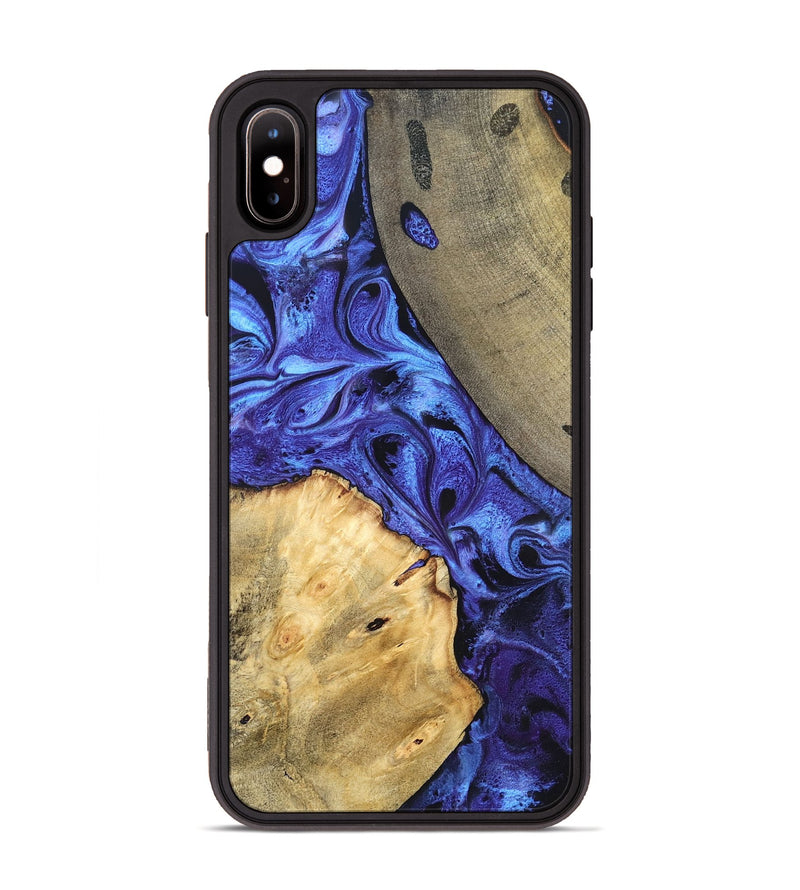 iPhone Xs Max Wood Phone Case - Olive (Blue, 819588)