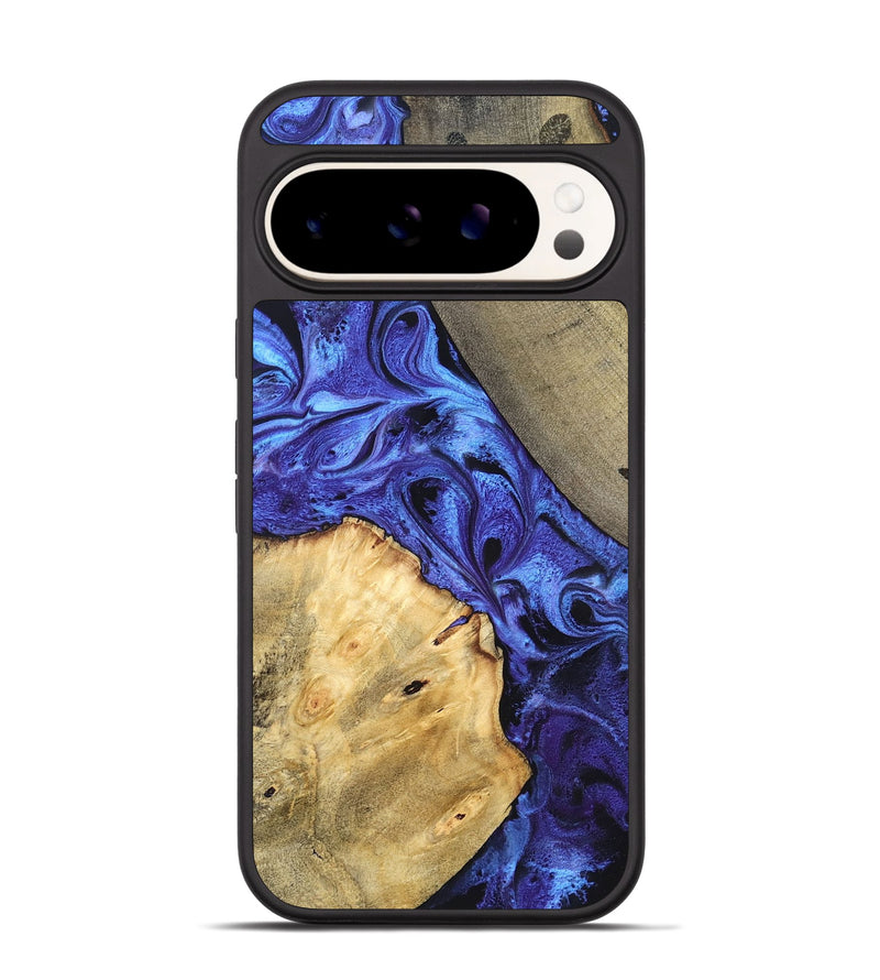 Pixel 9 Wood Phone Case - Olive (Blue, 819588)