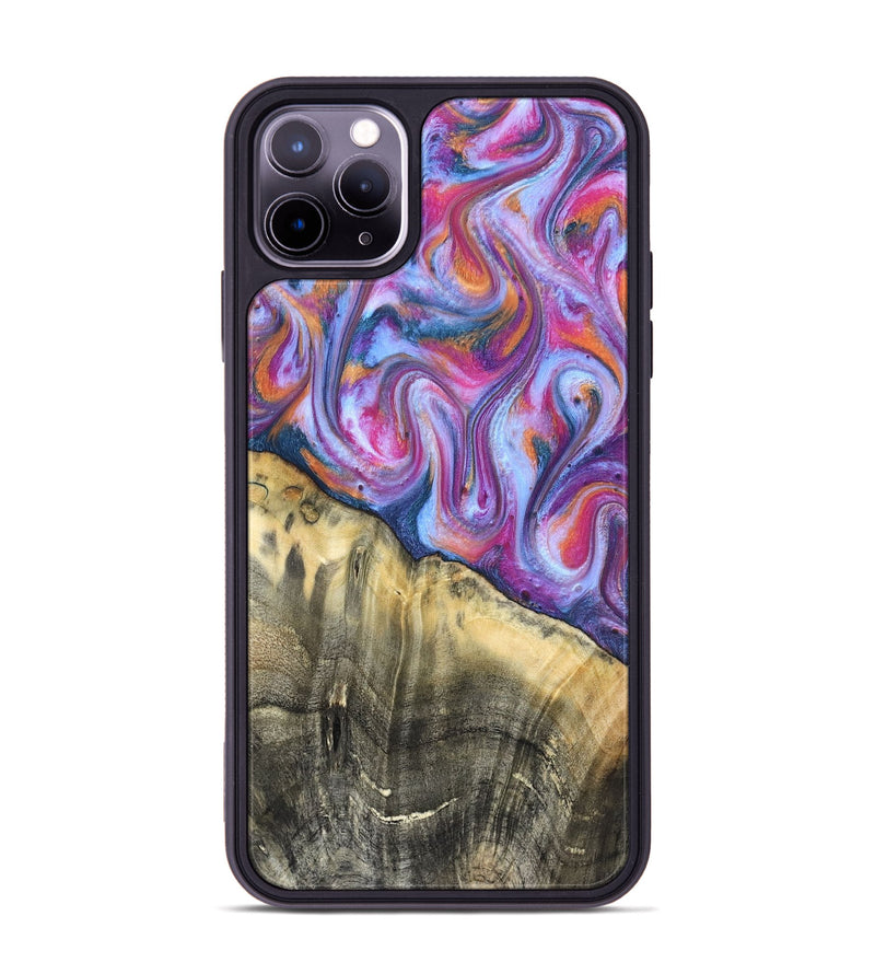 iPhone 11 Pro Max Wood Phone Case - Timothy (Blue, 819589)