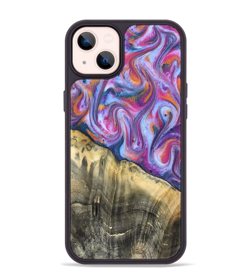 iPhone 14 Plus Wood Phone Case - Timothy (Blue, 819589)
