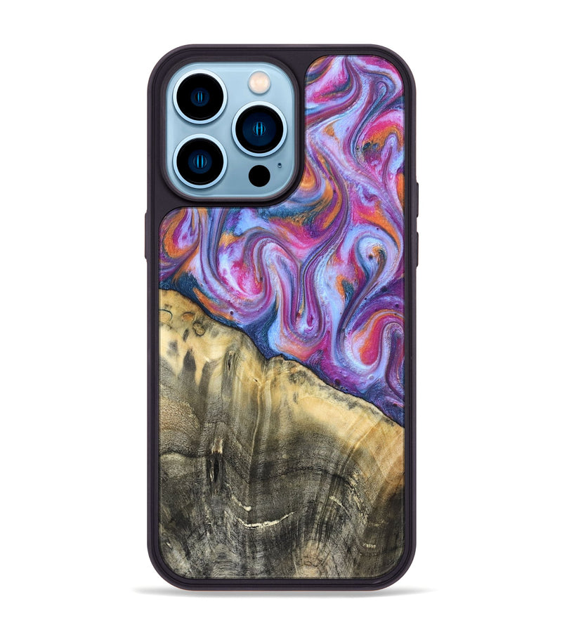 iPhone 14 Pro Max Wood Phone Case - Timothy (Blue, 819589)