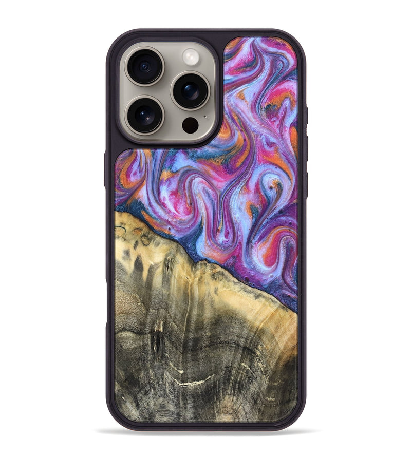 iPhone 16 Pro Max Wood Phone Case - Timothy (Blue, 819589)