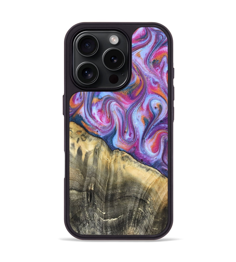 iPhone 16 Pro Wood Phone Case - Timothy (Blue, 819589)