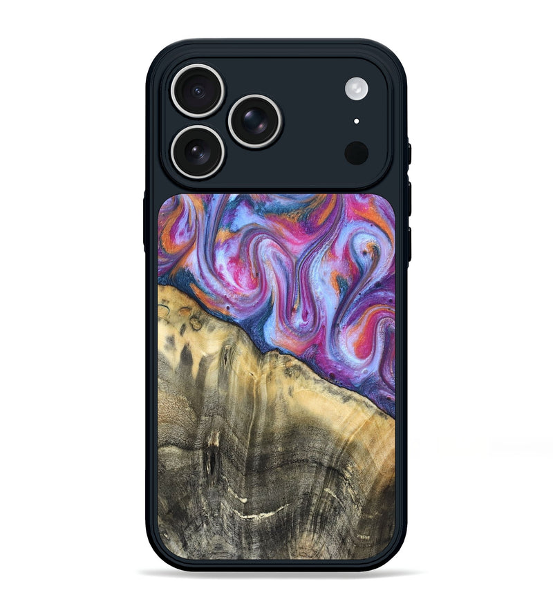 iPhone 17 Pro Max Wood Phone Case - Timothy (Blue, 819589)
