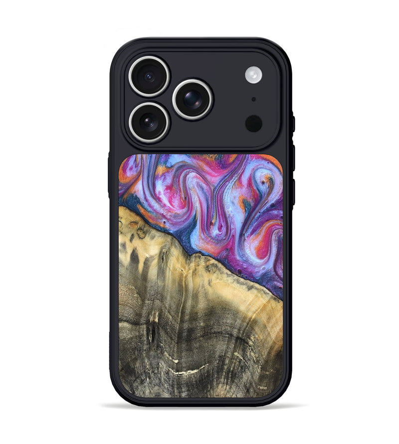 iPhone 17 Pro Wood Phone Case - Timothy (Blue, 819589)