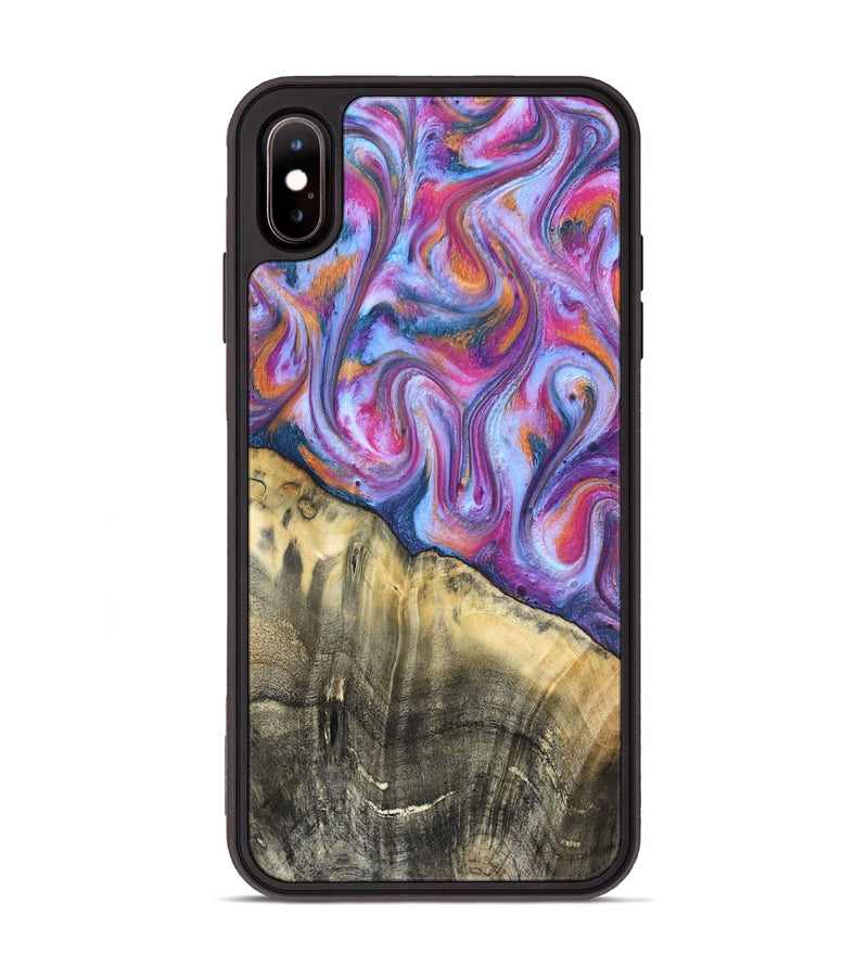 iPhone Xs Max Wood Phone Case - Timothy (Blue, 819589)