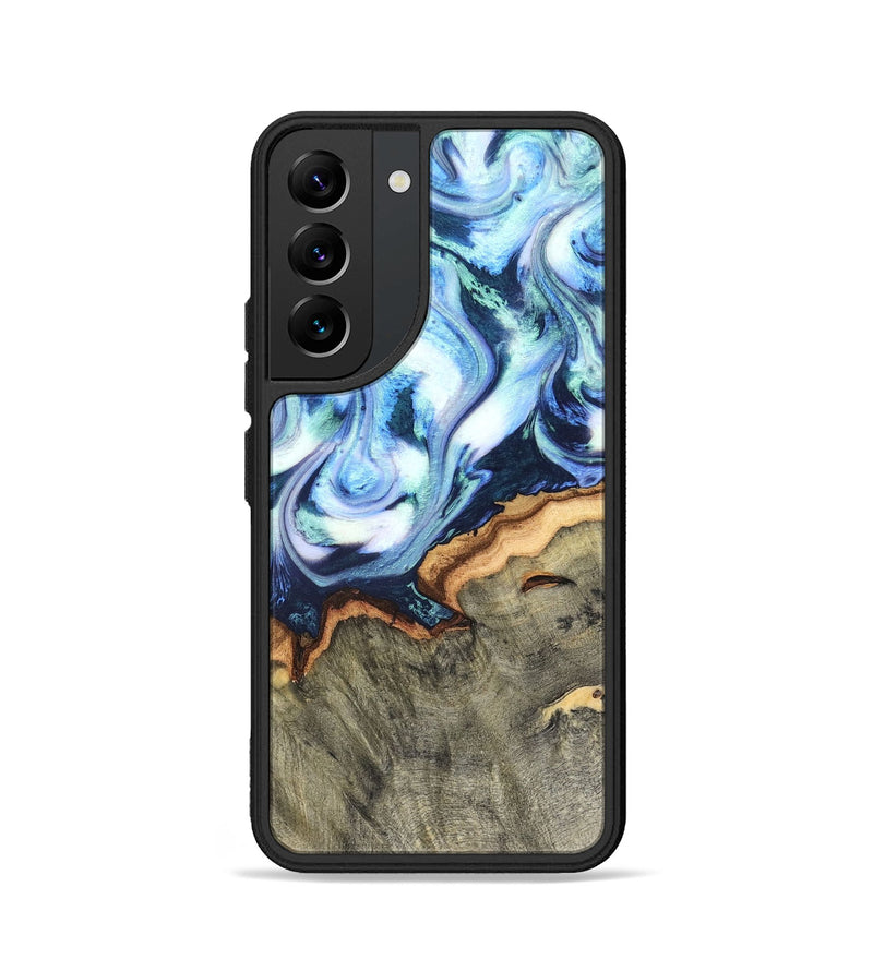Galaxy S22 Wood Phone Case - Arely (Blue, 819590)