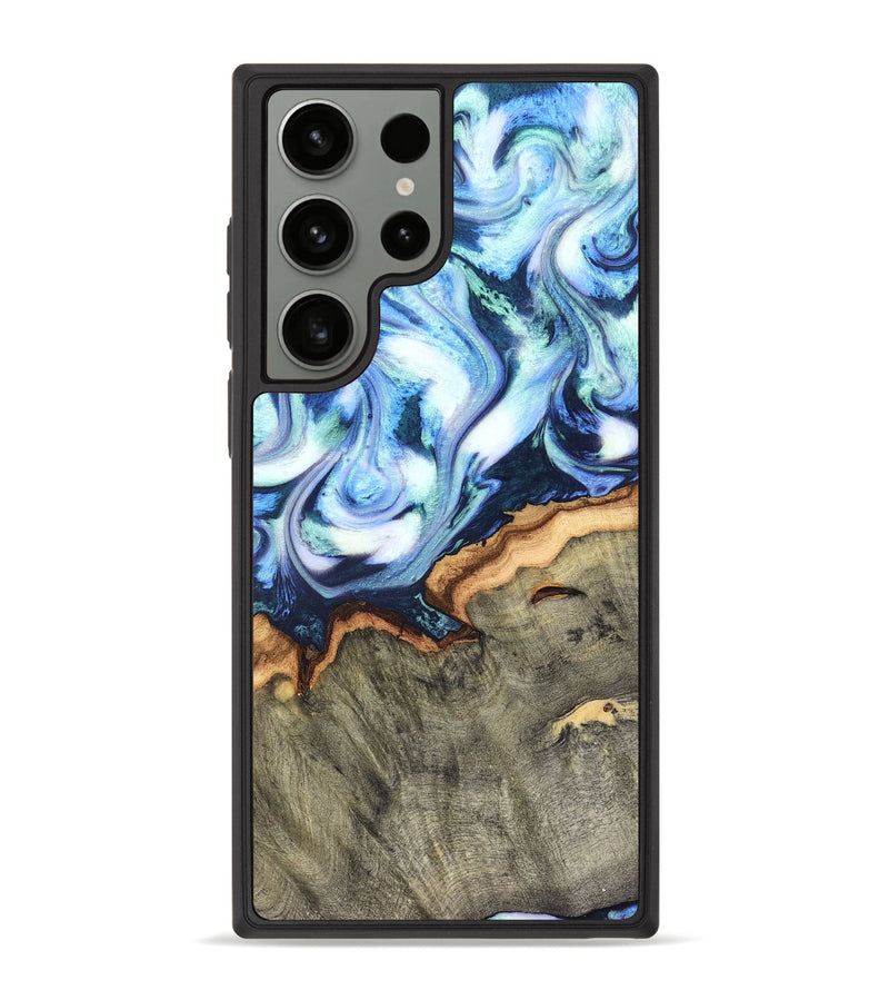 Galaxy S23 Ultra Wood Phone Case - Arely (Blue, 819590)
