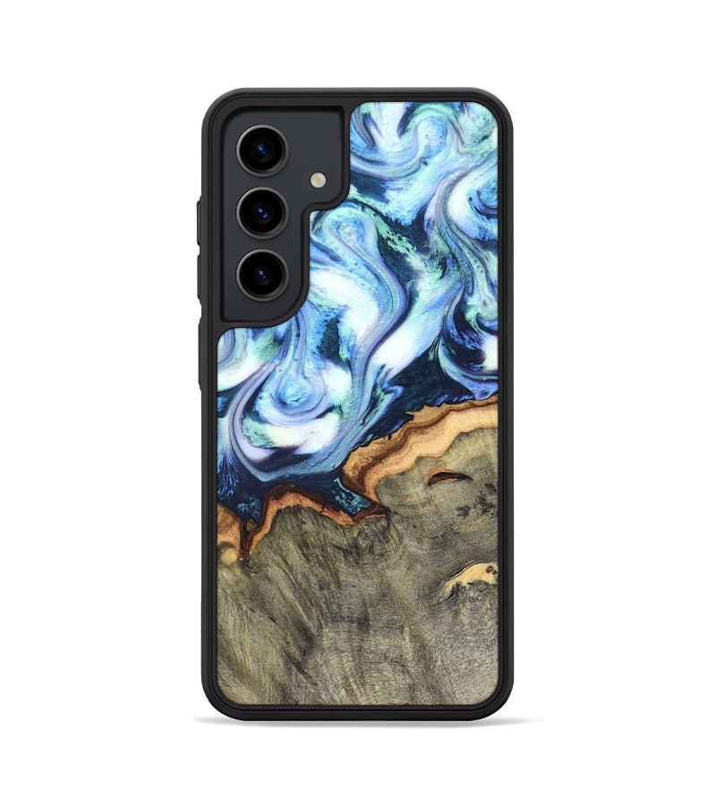Galaxy S24 Wood Phone Case - Arely (Blue, 819590)