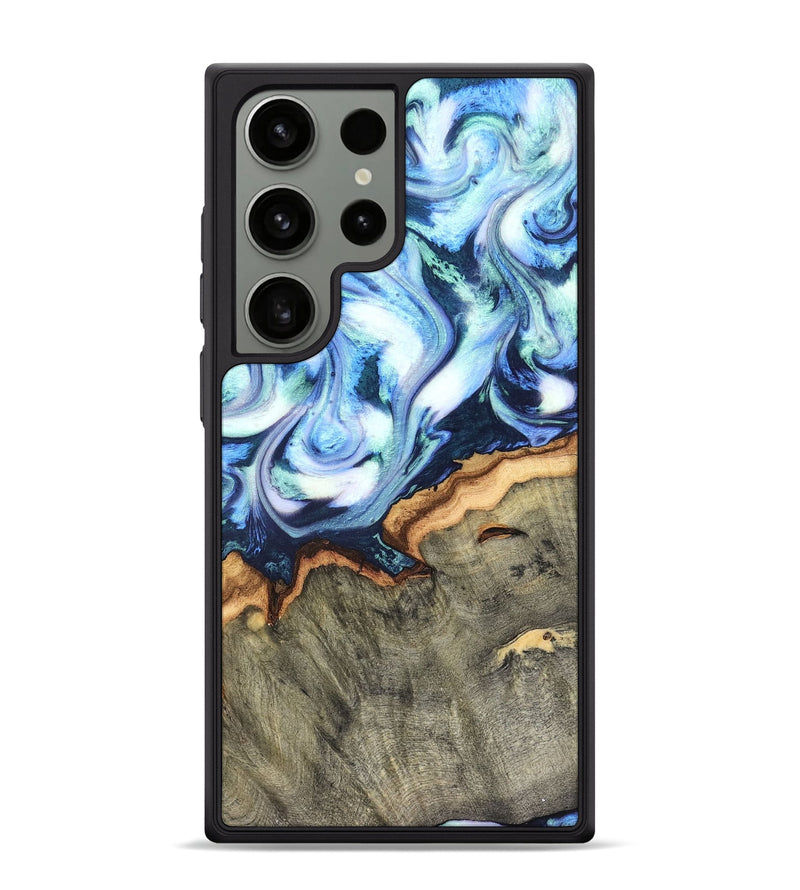 Galaxy S24 Ultra Wood Phone Case - Arely (Blue, 819590)