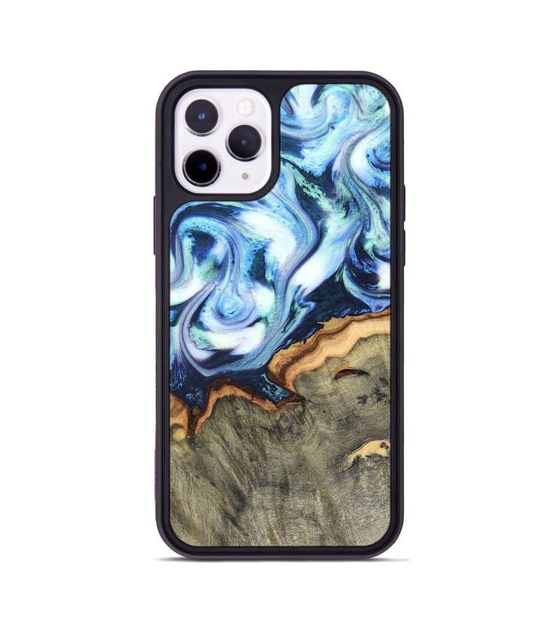 iPhone 11 Pro Wood Phone Case - Arely (Blue, 819590)