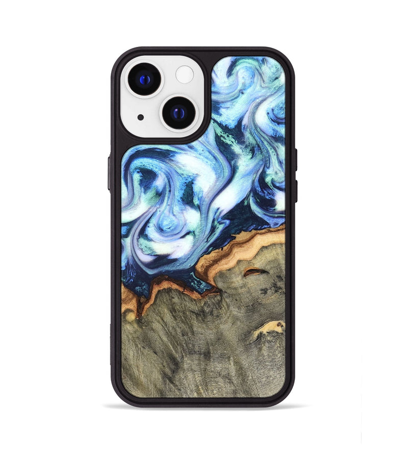 iPhone 13 Wood Phone Case - Arely (Blue, 819590)