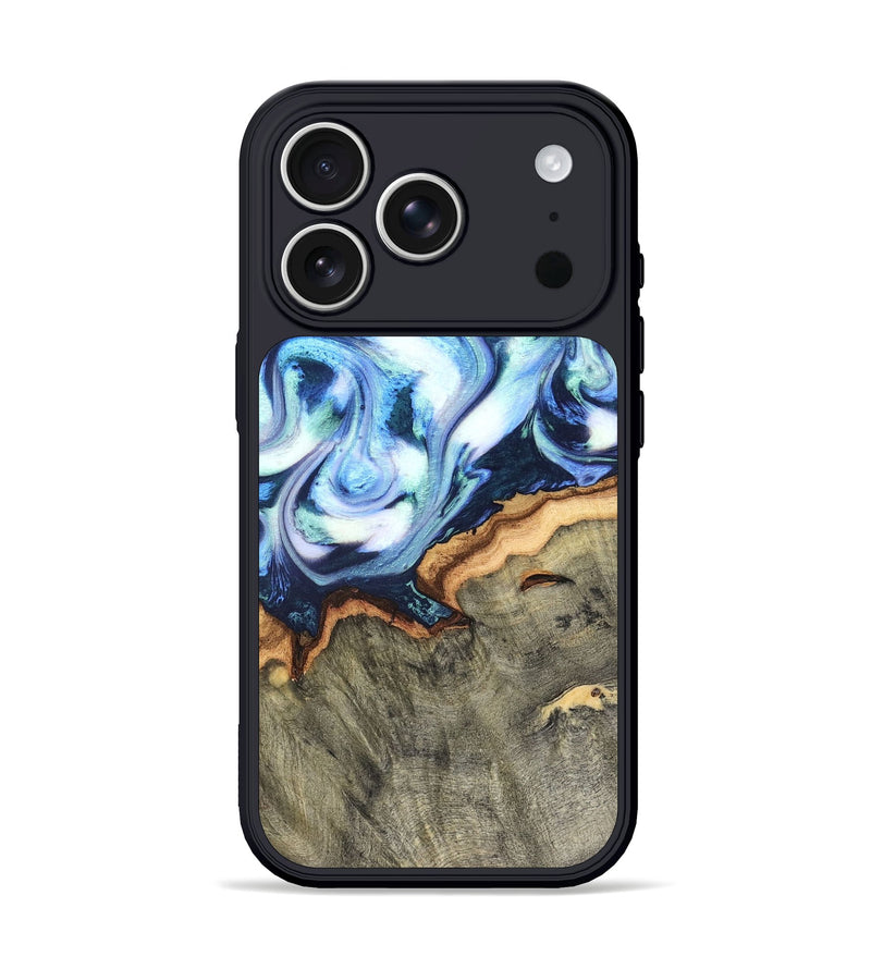 iPhone 17 Pro Wood Phone Case - Arely (Blue, 819590)
