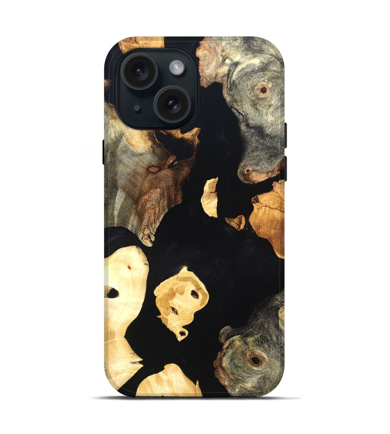 iPhone 15 Wood Live Edge Phone Case - Lorine (Wood Burl, 819594)